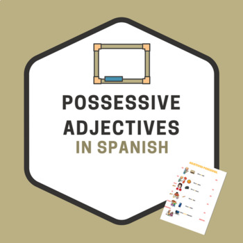 Preview of possessive adjectives in Spanish / Adjetivos posesivos en español.