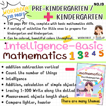 Preview of pre-kindergarten , kindergarten workbooks , basic math , intelligence , bundle