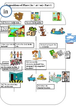 Preposition of place worksheets