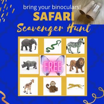 Preview of preschool safari scavenger hunt (Bingo Board)
