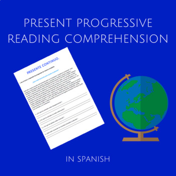 Preview of present progressive in spanish / presente continuo.