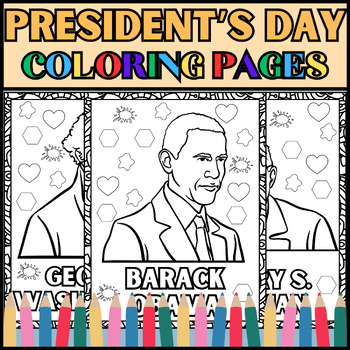 Preview of president's day Coloring Pages | United States Presidents Coloring Book