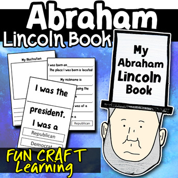 Preview of presidents Day Abraham Lincoln Activity Craft Hat Book 