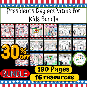 Preview of Presidents day activities for kids Bundle