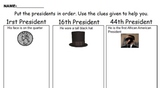 presidents day book and worksheets