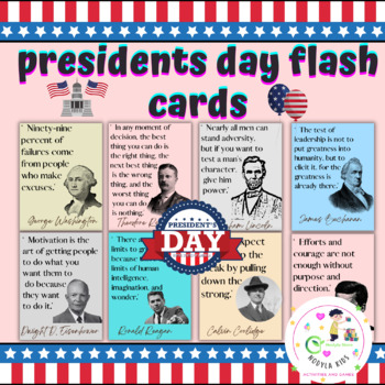 Preview of presidents day flash cards
