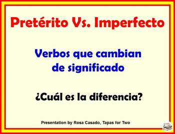 Preview of preterito vs imperfecto