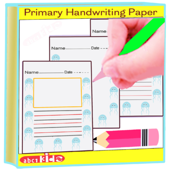 Preview of primary handwriting paper - primary writing paper with picture box