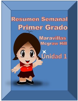 Preview of Primer Grado ~ Mavarillas/McGraw-Hill weekly outlines ~Unidad 1