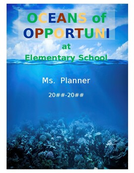 Preview of principal planner cover (Editable and fillable resource)