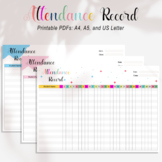 printable Attendance Record, Attendance Sheet, teacher log