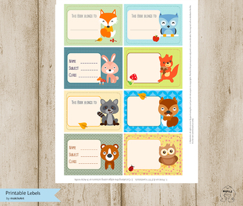 Preview of printable Labels -  Back to School