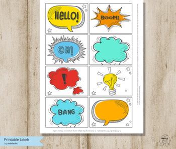 Preview of printable Labels -  Back to School
