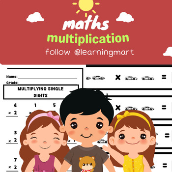 Preview of printable and exciting worksheet to master Grade 1 multiplication skills.