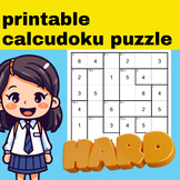 printable calcudoku puzzle , logic puzzle, addition, subtr
