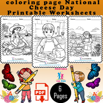 Preview of printable coloring page National Cheese Day
