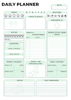 printable daily planner by DreamyPlanners | TPT