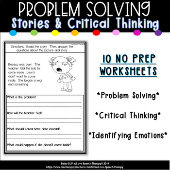 complex problem solving questions speech therapy