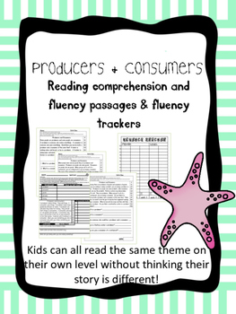 Preview of producers and consumers fluency and comprehension leveled passages