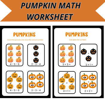 Preview of pumpkin math worksheets