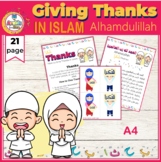 Giving thanks in Islam- flipbook- craft- activities الشكر 