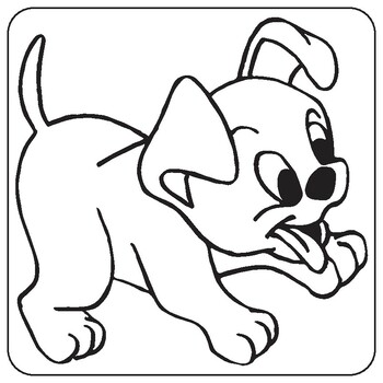 coloring book pages of puppies