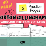 qu Dictation Words and Sentences Orton Gillingham | Scienc