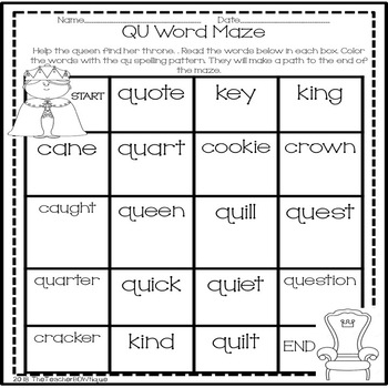 qu 12 print and go word work activities by