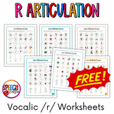 r Articulation Worksheets for Speech Therapy