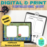 r Controlled Vowel -ar Sort  Digital & Print Versions