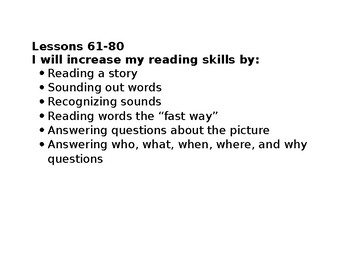 reading mastery kindergarten objectives by Miss Russell's Resource room