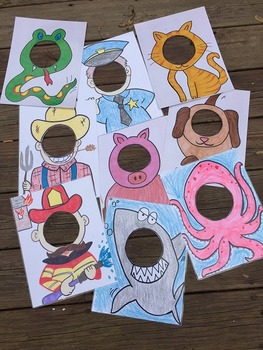 Preview of "Who Am I?" Receptive and expressive language activity masks wh questions