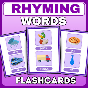 Preview of rhyming words vocabulary flashcards - english