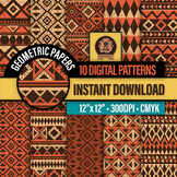 Grunge Boho Digital Patterns - Printable Paint Splatter Ge