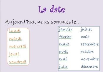 Rituel De La Date En Poster By Misssteph S Shop Tpt