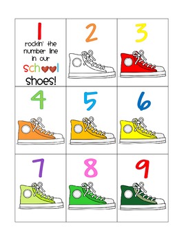 rockin' in our school shoes_color chart and numeral cards | TpT