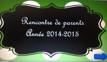 Preview of réunion de parents/ back to school parent-teacher meeting