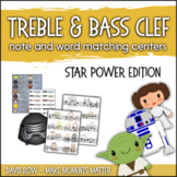 Treble Clef & Bass Clef Note Matching Centers - Star Power