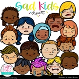 sad emotions clipart - different emotions clipart black an