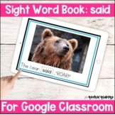 said Sight Word Book Google Slides