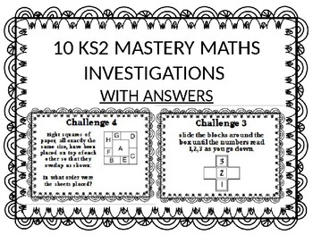 Preview of sample of maths mastery investigations