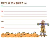 scarecrow 5 senses descriptive writing graphic organizer