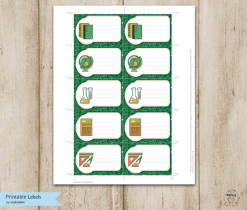 Preview of school labels- Back to School-Printable school labels /tags-Labels Printable