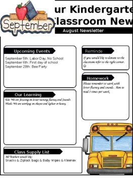 Preview of school newsletter