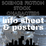 science fiction literature characters 5 posters & info sheets