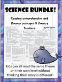 science fluency and comprehension leveled reading passages bundle