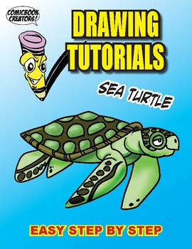 Sea Turtle Drawing Tutorial (Easy Step by Step Instructional)