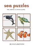 sea themed cut out diy puzzles