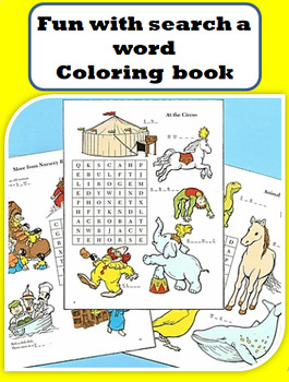 Preview of search a word  Coloring & puzzle  book pdf