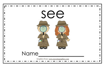 Preview of see - sight word book (fill in the blank)